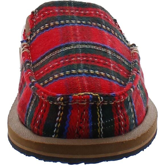 Sanuk Womens Size 8/ Mens 6.5 Red Woven Slip on Slide Slippers NWT - Picture 2 of 3